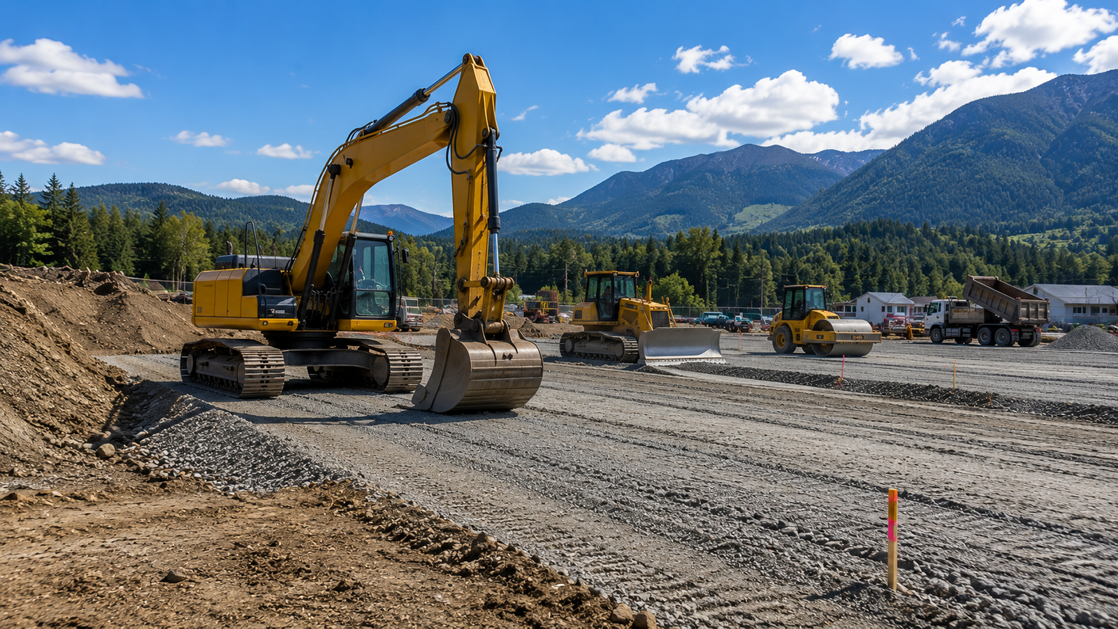 Commercial site preparation project in British Columbia
